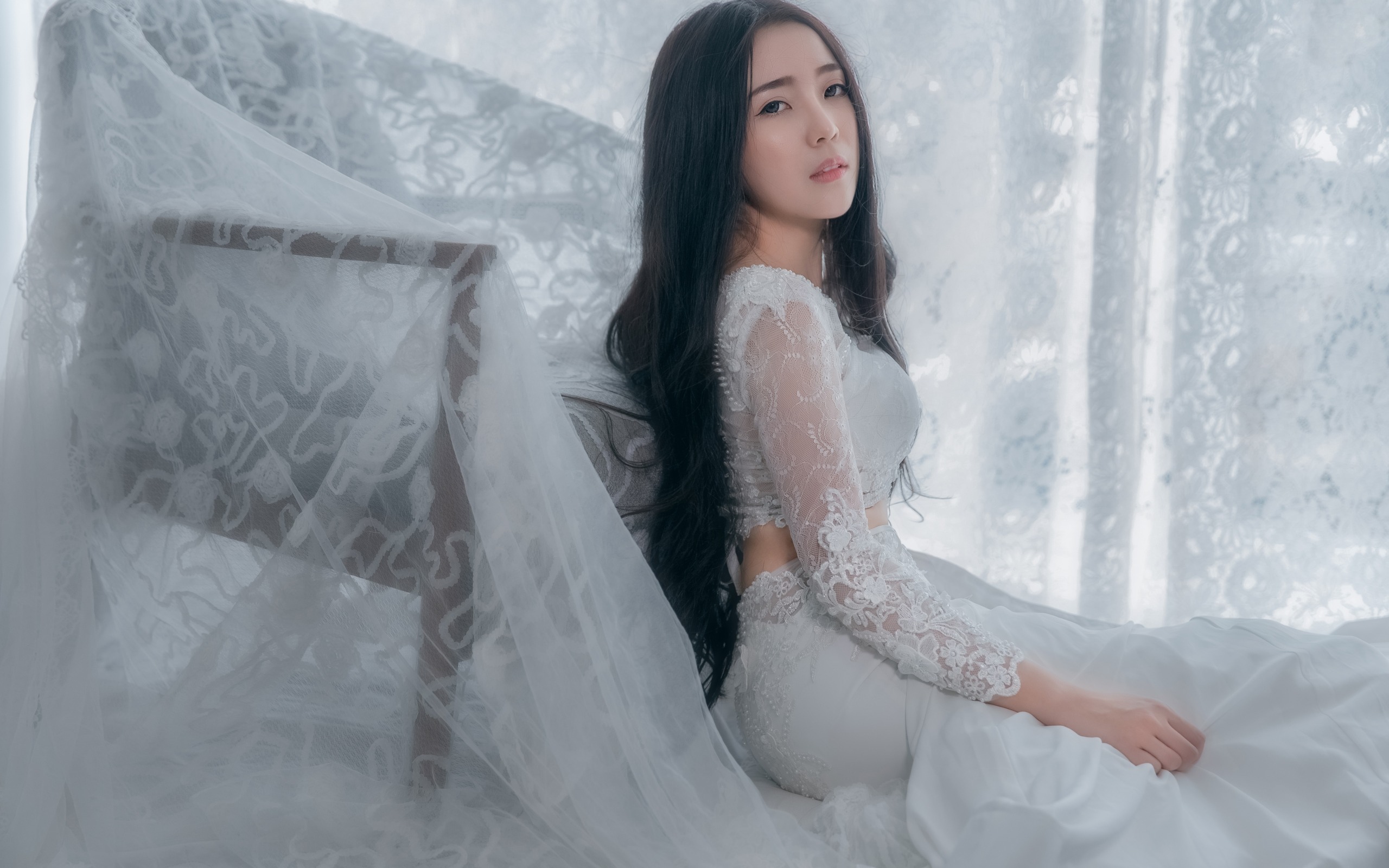 清新的氧气美女