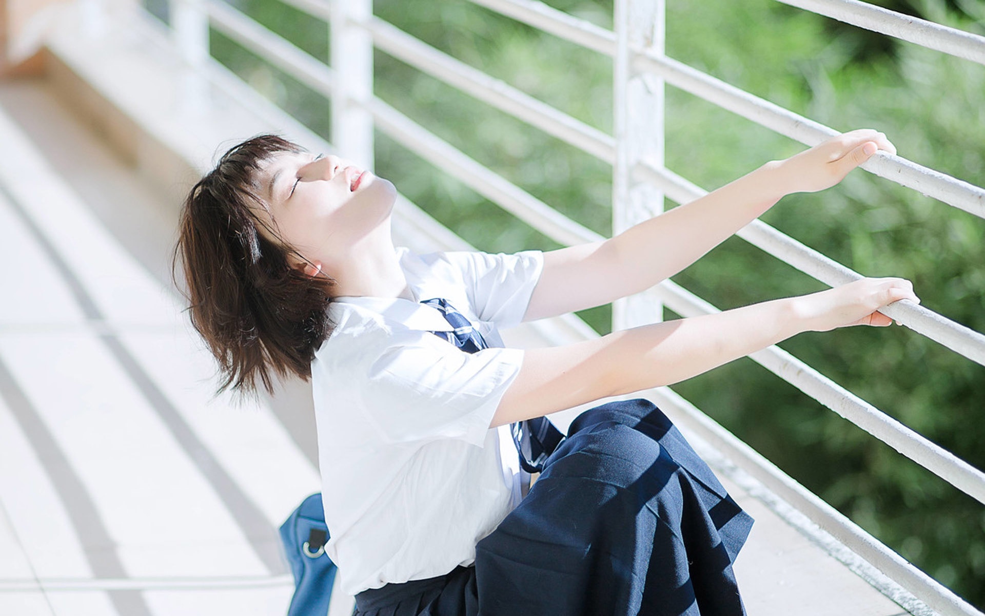 氧气美女青春校园写真