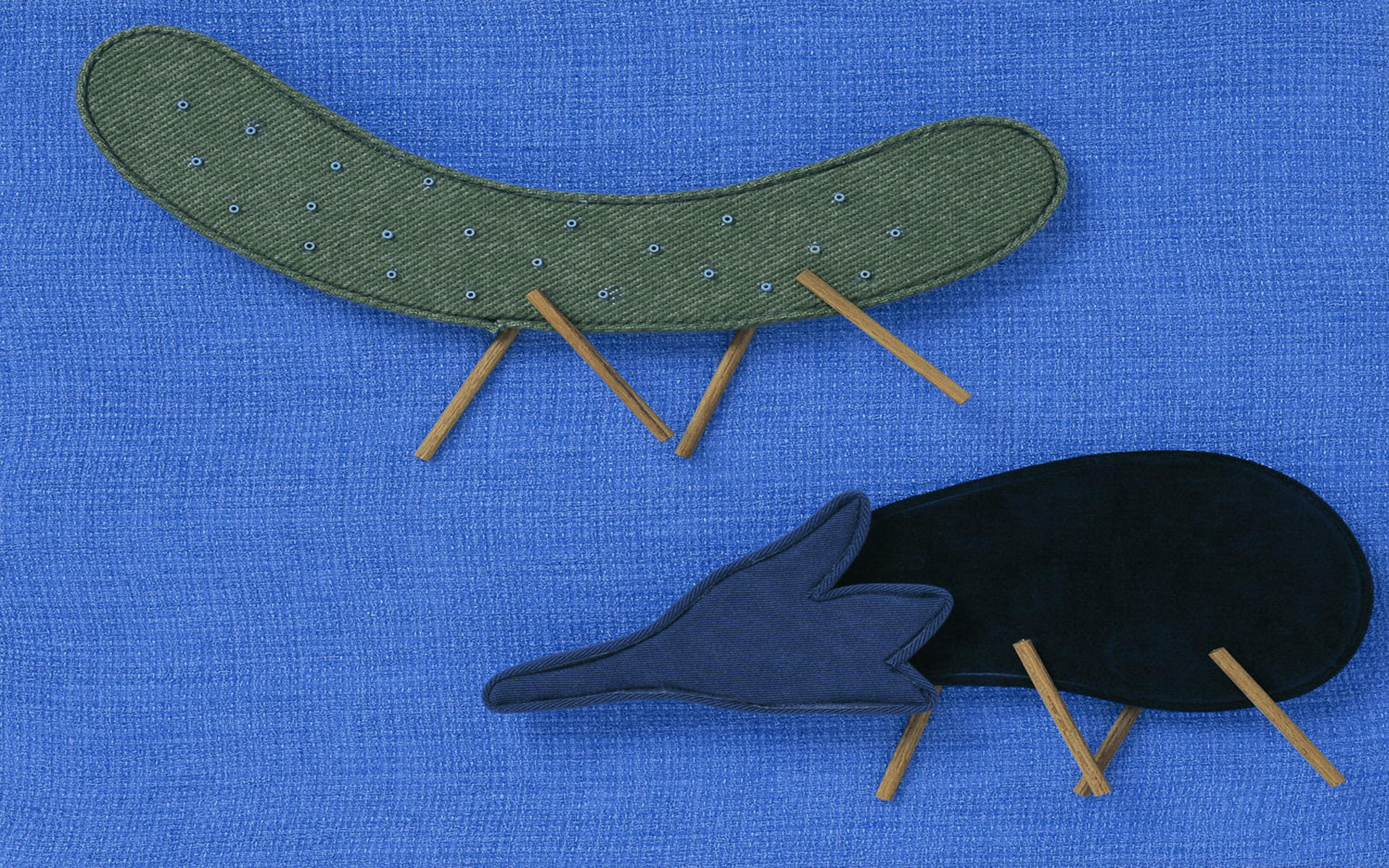 可爱的布贴画艺术