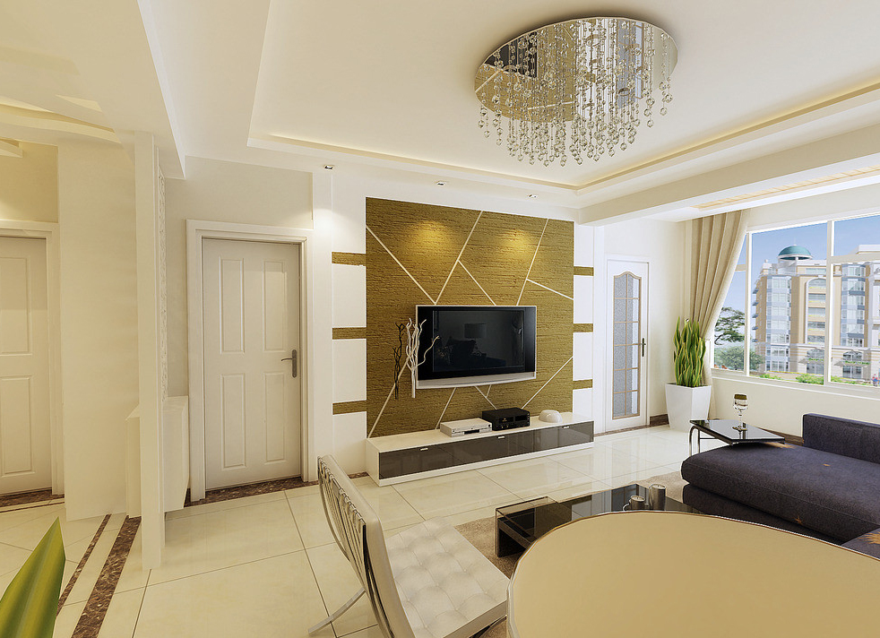 硅藻泥电视背景墙