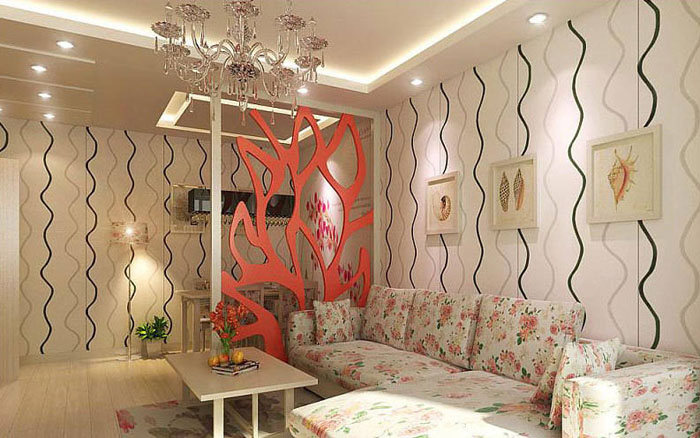 优雅时尚温馨客厅隔断