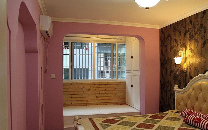 混搭风格卧室榻榻米效果图