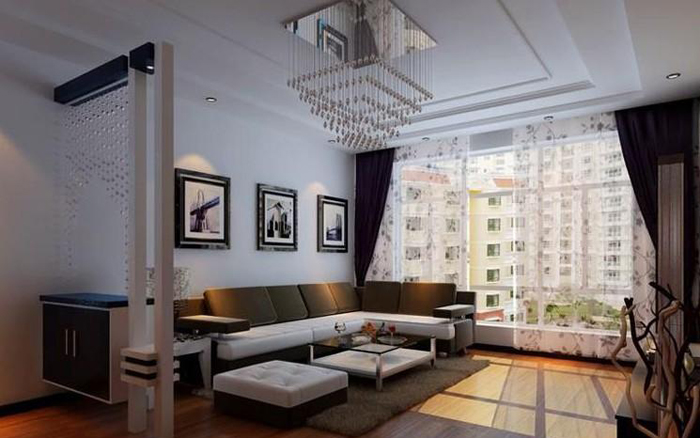 现代浪漫新古典客厅飘窗