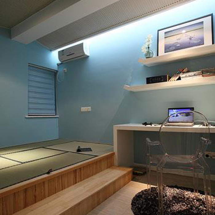 明亮大气的榻榻米书房