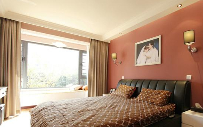 古典清新卧室飘窗效果图