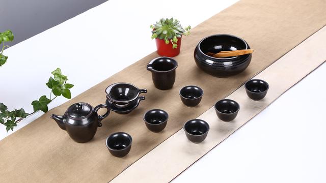 黑天目茶具