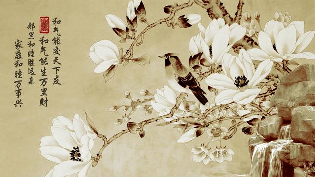 中国风花鸟工笔画