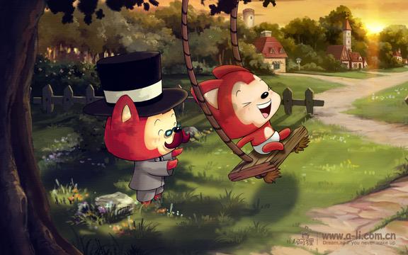 父亲节温馨卡通