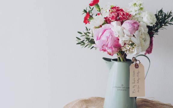 清新文艺的插花