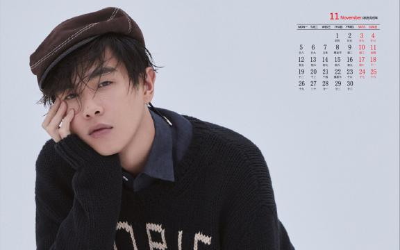 2018年11月张若昀时尚写真日历