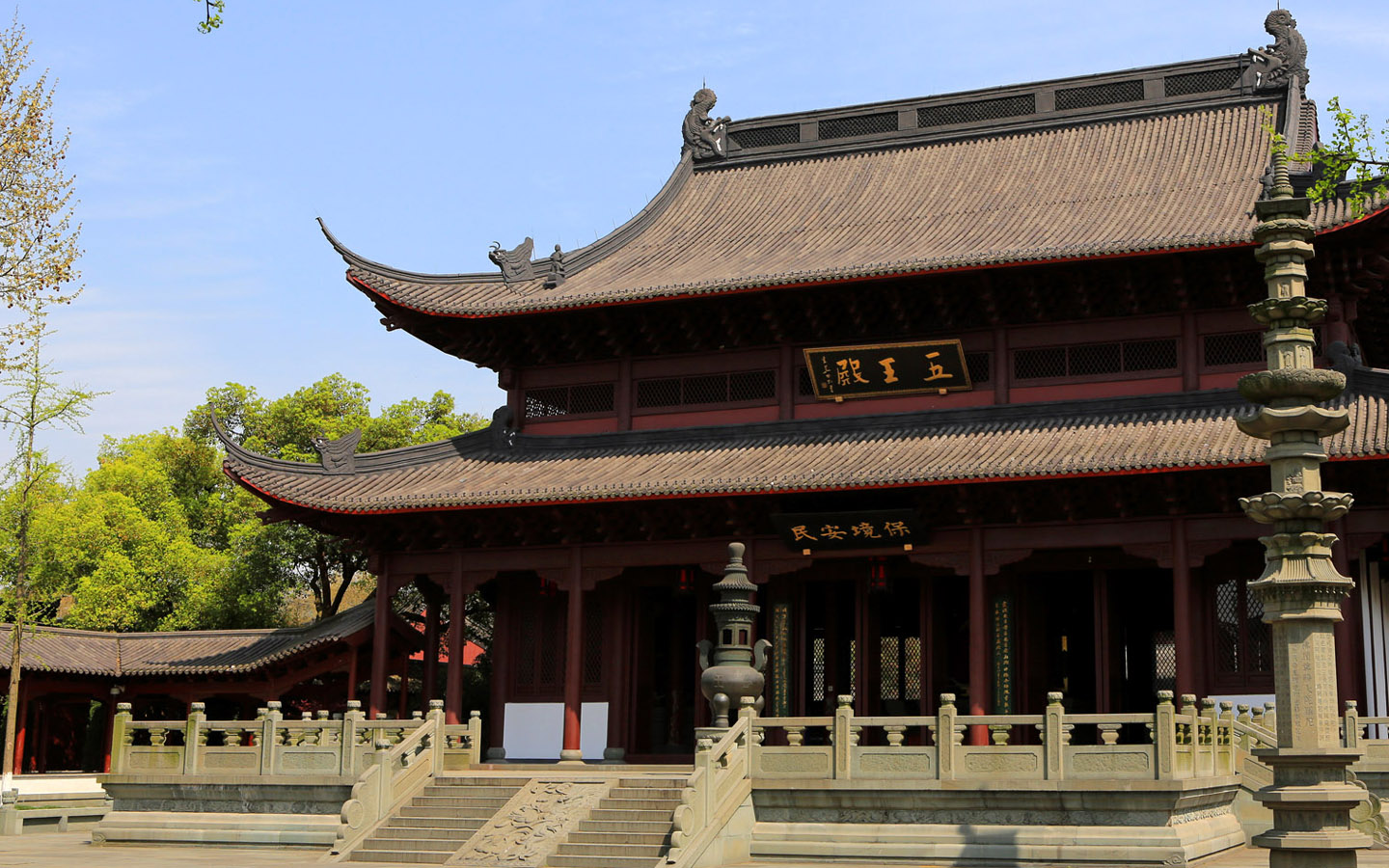 壁纸,高清,宽屏,钱王祠
