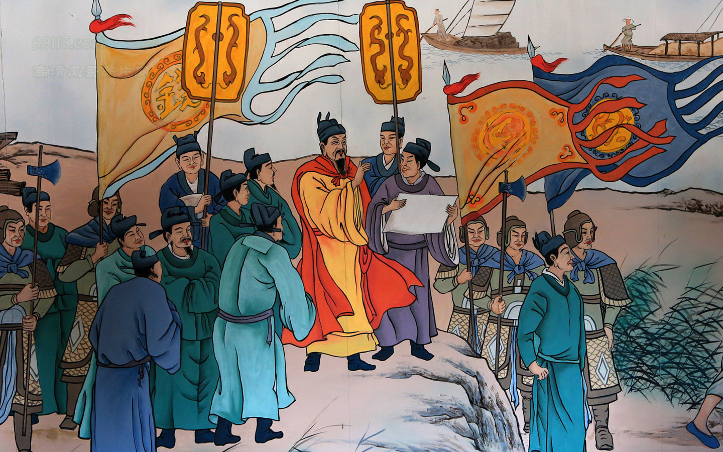 壁纸,高清,宽屏,钱王祠