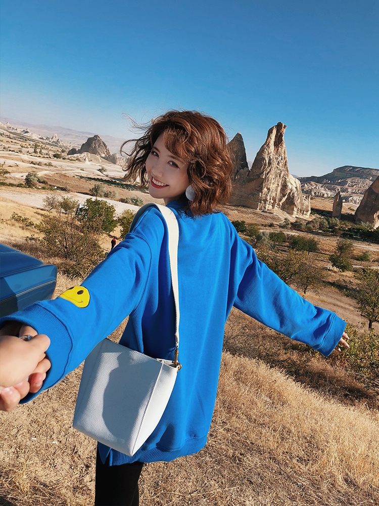 西西小可秋季2018新款港味复古宽松学生套装