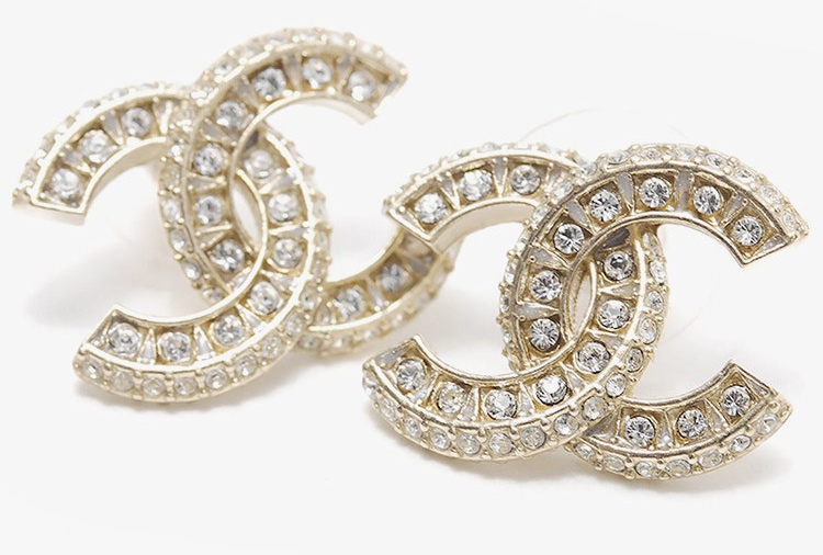 CHANEL/香奈儿经典双C金色银色女士耳环