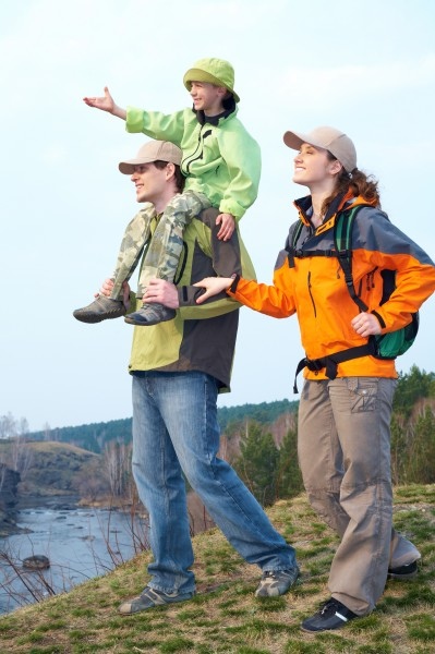 一家人一起去登山