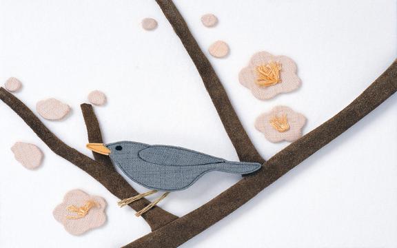 可爱的布贴画艺术