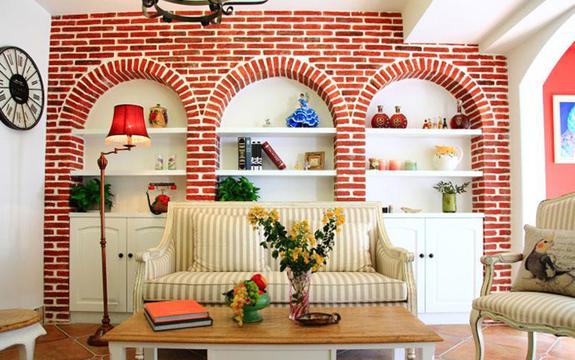 地中海田园风温暖两居室