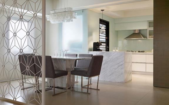 现代简约时尚餐厅隔断