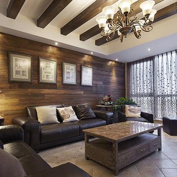 温馨复古美式跃层装修