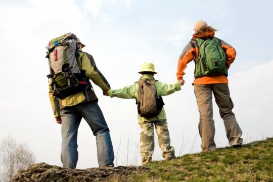 一家人一起去登山
